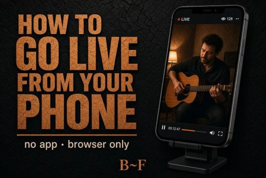 How to go live with a phone